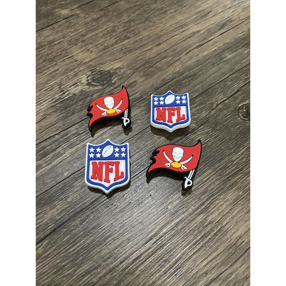 Tampa Bay Buccaneers Football Team Charm For Crocs Shoe Charms - 4 Pieces